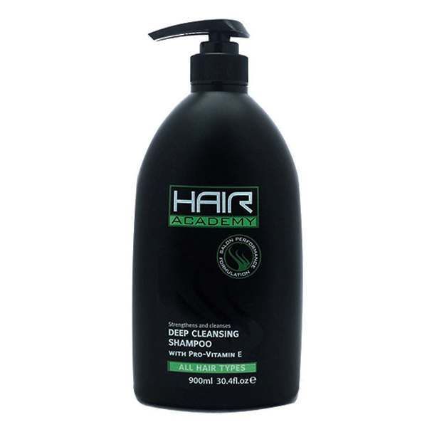 HAIR ACADEMY SHAMPOO 900ML=30.4OZ WPUMP DEEP CLEANSING PK6 Henry's